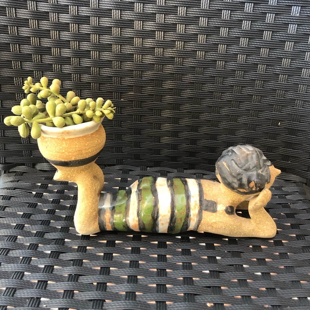 Vintage Helen Slater Metlox Pottery Poppytrail Poppets Mini Succulent Planter